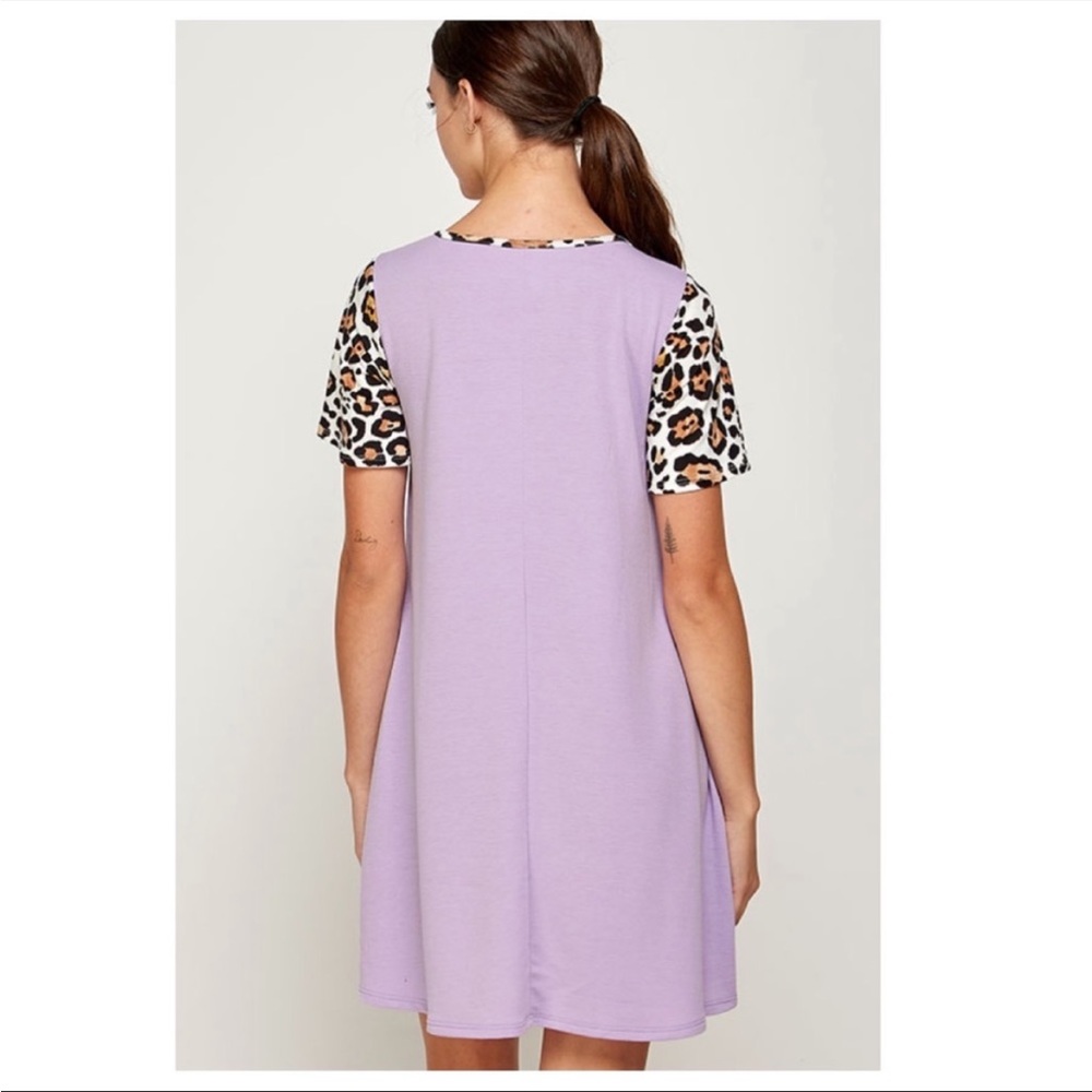 Beautiful lavender and leopard print dress ❤️ - Picture 4 of 7